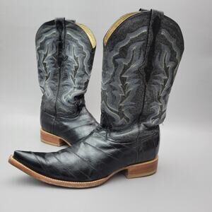 El General 1901 Men’s Cowboy Boots Size 9.5 Black Blue